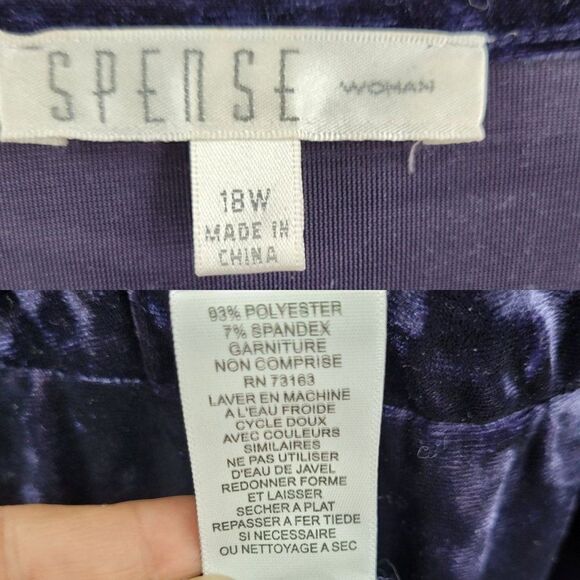 Spense Dress Velour Wrap Bell Ruffle Holiday Renaissance Gothic Royal Purple 16W - Picture 4 of 14